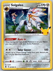 Solgaleo 021/025 Celebrations Holo Rare