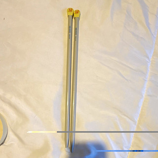 Milward 37cm long 12mm Straight Single Point Knitting Needles Grey Pair