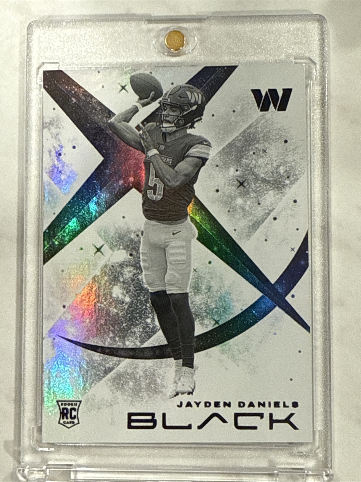2024 Panini Black White Night SSP RC Jayden Daniels Rookie Commanders Redskins🔥
