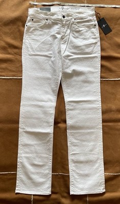 7 For All Mankind Men's Standard Classic Straight Leg Jean In White Size 32