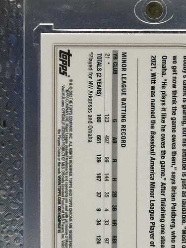 Bobby Witt Jr. 2022 Topps cromo zafiro #72 Royals radiocontrol - Imagen 7 de 10