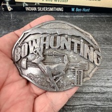 1987 Siskiyou Bowhunting Belt Buckle - Deer - Pewter - USA Made