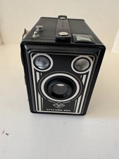 Agfa Synchro-Box Vintage Box Camera Made in Germany w/ Leather Case  Manuals