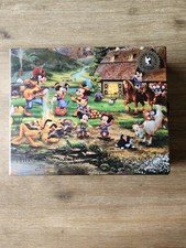 Disney Thomas Kinkade Mickey  Minnie Round Up 1000 Piece Puzzle NIB