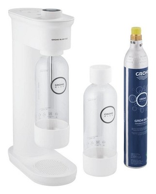 GROHE Blue Fizz Wassersprudler Advanced weiß 2 Trinkflaschen NEU