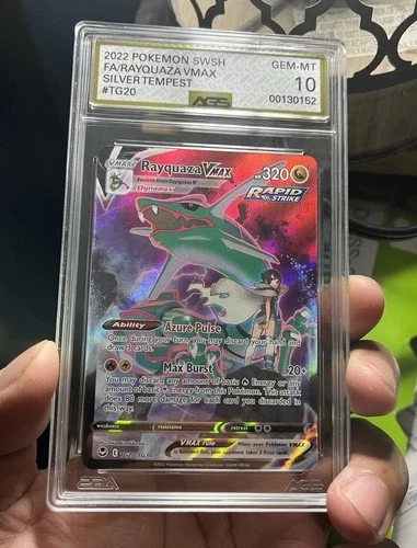 AGS 10 GEM MINT - Rayquaza VMAX #TG20 Pokemon TCG Silver Tempest