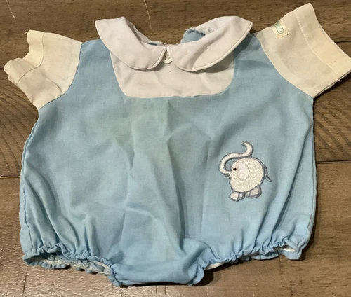 Vintage Cabbage Patch Kids/Doll Clothes Blue Elephant Preemie