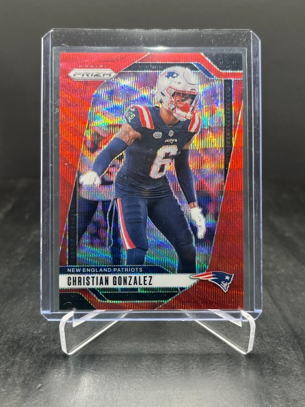 2024 Panini Prizm Football Christian Gonzalez Red Wave 022/149 #198