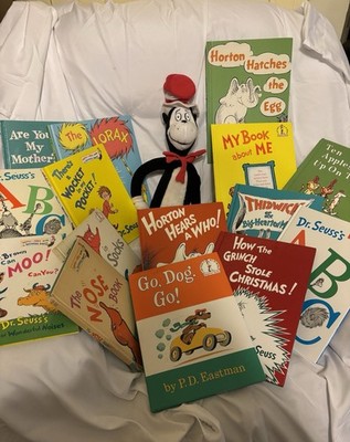 Dr Suess Books And Cat In The Hat Stuffed Animal