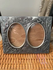 vintage  double-picture silver frame by Artmex wood back