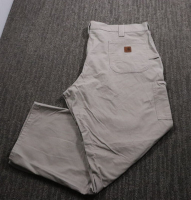 Carhartt Canvas Carpenter Pants Men's 44x30 Baggy Skater Grunge Tan Workwear