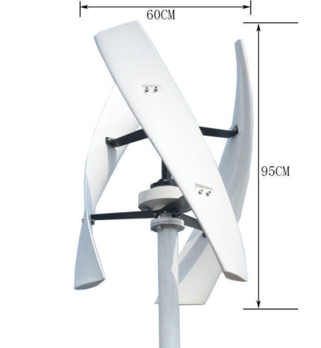 Turbina eolica verticale 800W generatore eolico e regolatore di carica ibrido MPPT - Foto 4 di 23