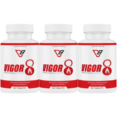 Vigor 8 Advanced Male Health Pills to Improve Stamina and Endurance - 3 Pack