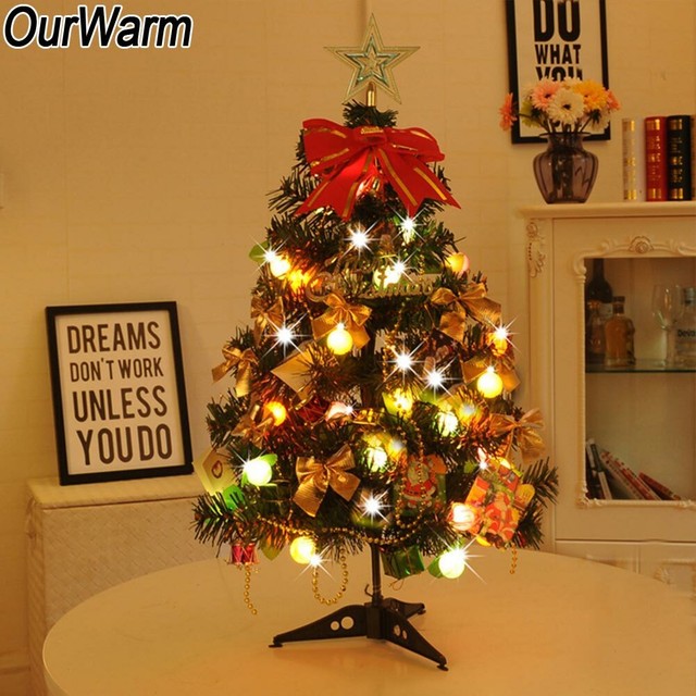 2 Ft Tabletop Artificial Small Mini Christmas Tree Diy Xmas Pine