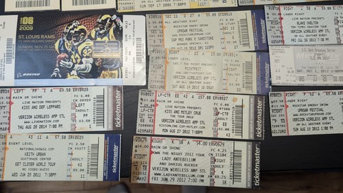 MASSIVE LOT TICKET STUBS ROCK CONCERT SPORTING EVENT KISS AERSOSMITH CARDS BLUES - Picture 10 of 18