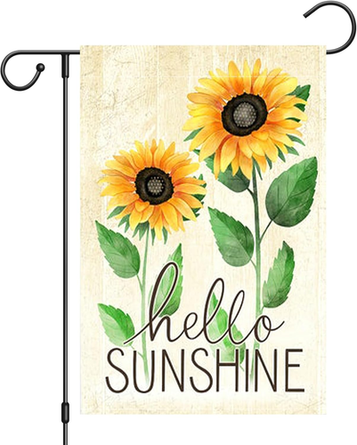 Welcome Outdoor Summer Garden Flags- Double Sided Sunflower Bee Welcome Design -