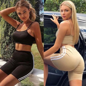2Pcs-Women-Yoga-Fitness-Crop-Top-Bra-Shorts-Pant-Legging-Gym-Workout-Sports-Wear