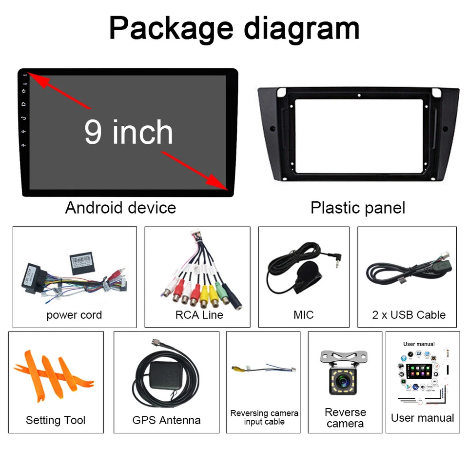 64GB CAM+For BMW E90 E91 M3 Android 13 Car Radio Stereo InDash GPS Navi CarPlay - Image 4 of 4