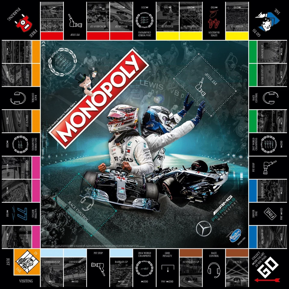 Mercedes AMG F1 Monopoly Silver Arrows Lewis Hamilton 1st Edition - Image 3 of 3