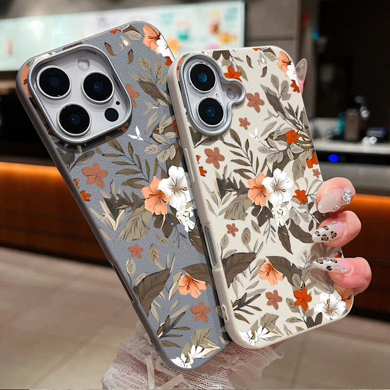 For iPhone 16 15 14 13 Pro Max 12 11 Shockproof Flowers Leather Phone Case Cover - Image 2 of 4