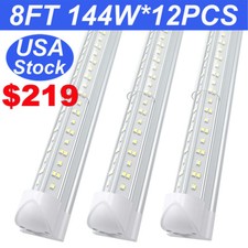 12 Pack Led Garage Light 8Ft 144W 18000lm 6500K Linkable LED Shop Light 8 Foot