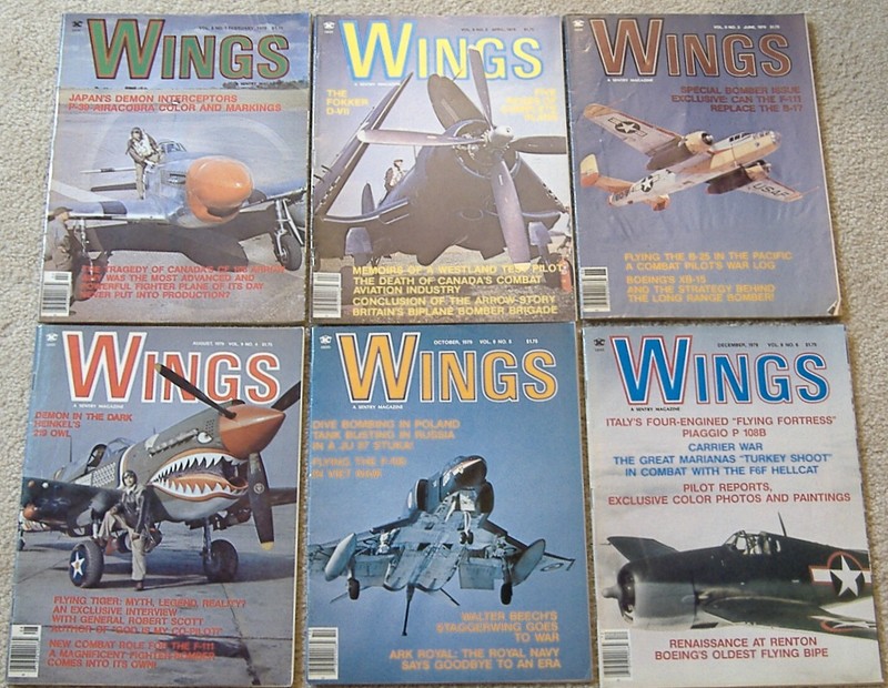 1 Year (1979 - Six Issues) WINGS Magazines