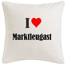 KISSENBEZUG I LOVE MARKTLEUGAST 40CMX40CM AUS MIKROFASER