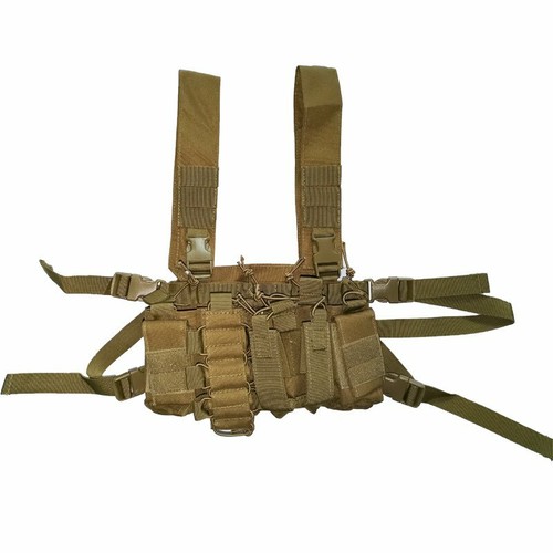Sirius Survival Tactical Chest Rig with 4 Molle Pouches - Tactical Chest Harness - Picture 16 of 24