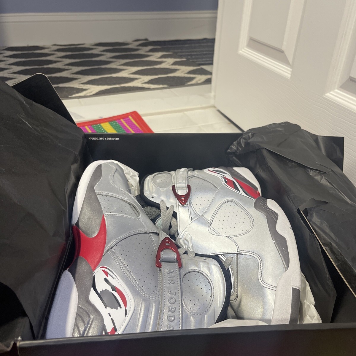 DeadStock Jordan Air 8 Retro SP “Reflection of a Champion” Silver Men Size 9 Size 12 - Air Jordan 8 Retro SP Reflections Of A Champion | eBay main image 4
