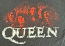 QUEEN Official Merch Band T-shirt Short Sleeve Mens Medium Black Double Sided
