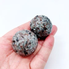 2Pc Natural Yooperlite Flame Reiki Gemstone Sphere Crystal Quartz Healing Gift