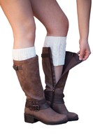 Knit Boot Cuffs Cable Toppers By Modern Boho Ivory Knit Boot Cuffs Cable Toppers By Modern Boho Ivory
