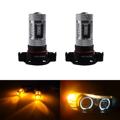 2 Ampoule PSY24W 15W SMD LED Clignotant Latéral Pour Audi A3 Citroen C5 VW Golf - Photo 1/4
