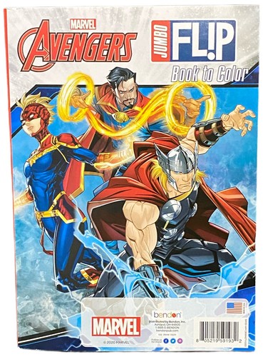 Marvel Spider-man - Avengers Jumbo Flip Book to Color Coloring Book - Picture 2 of 2