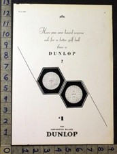 1928 DUNLOP SPORTING GOODS EQUIPMENT GOLF BALL BIRMINGHAM MAXIFLITE AD 30648