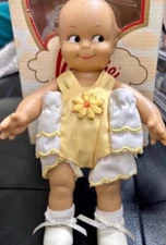 Vintage Effanbee Kewpie Doll In Yellow 💛 Sun Suit W/ Box!! 💛💛💛