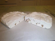 HOMEMADE (9" X6") BLOCK OF WHITE DIVINITY CANDY W/ PECANS