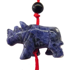 Feng Shui Blue Rhinoceros Charm