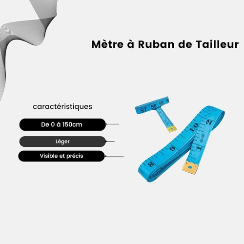 Mètre Ruban à mesurer de Tailleur/Couture 150cm - Inscription Double Face - Imagen 2 de 6