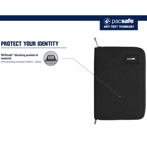 Pacsafe RFIDsafe RFID Blocking Compact Travel Organiser Slate 11020 - Picture 5 of 6