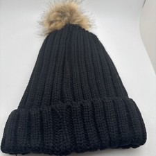 Pom beanie thick cable knit winter hat fleece lined soft thermal ski cap