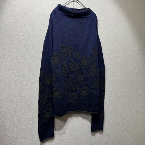 Y's Yohji Yamamoto Knitted Sweater Wool Deformed Cut-Off Flower From Japan - Picture 2 of 11