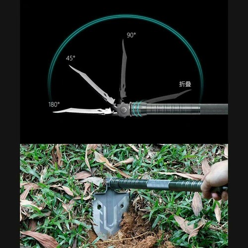 Survival Folding Shovel Axe Set Tactical Hatchet Spade Camping Hunting Tools US - Picture 24 of 28