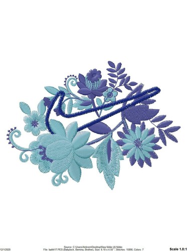 FLOWER COLLECTION EMBROIDERY MACHINE DESIGNS PES JEF HUS EXP DST VIP USB - Picture 3 of 6