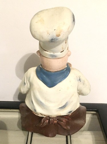 Decorative Wooden Chef w/Fruit Plate and Utensils Shelf Sitter - Picture 2 of 4