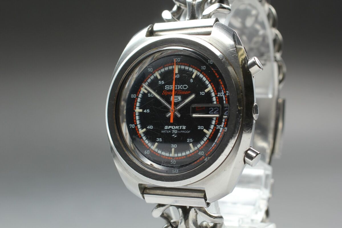 NEAR MINT】 SEIKO 7017-8000 Speed Timer 21 Jewels 1970Y NEAR MINT】 SEIKO 7017-8000 Speed Timer 21 Jewels 1970Y