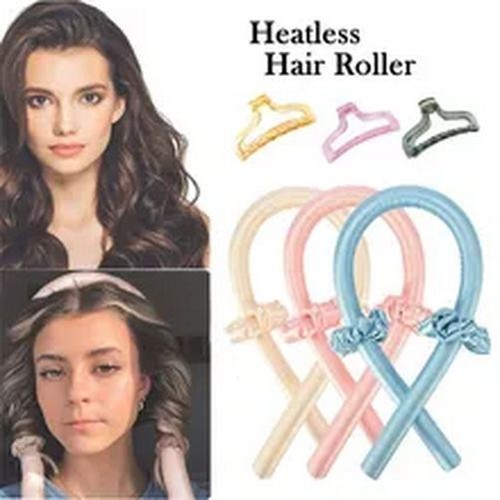 Heatless Curling Rod Headband - No Heat Silk Curls Hair Curler Ribbon Rollers - Picture 3 of 41