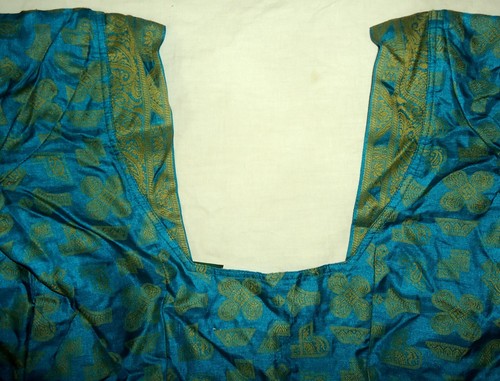 BVH Vintage Sari Saree Blouse Choli Top BUST 32" Pck Green P1 E310 Woven #ABCO1 - Picture 8 of 24