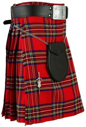 Royal Stewart Kilt Scozzese Uomo Tartan Vestito Highland - Zdjęcie 1 z 4