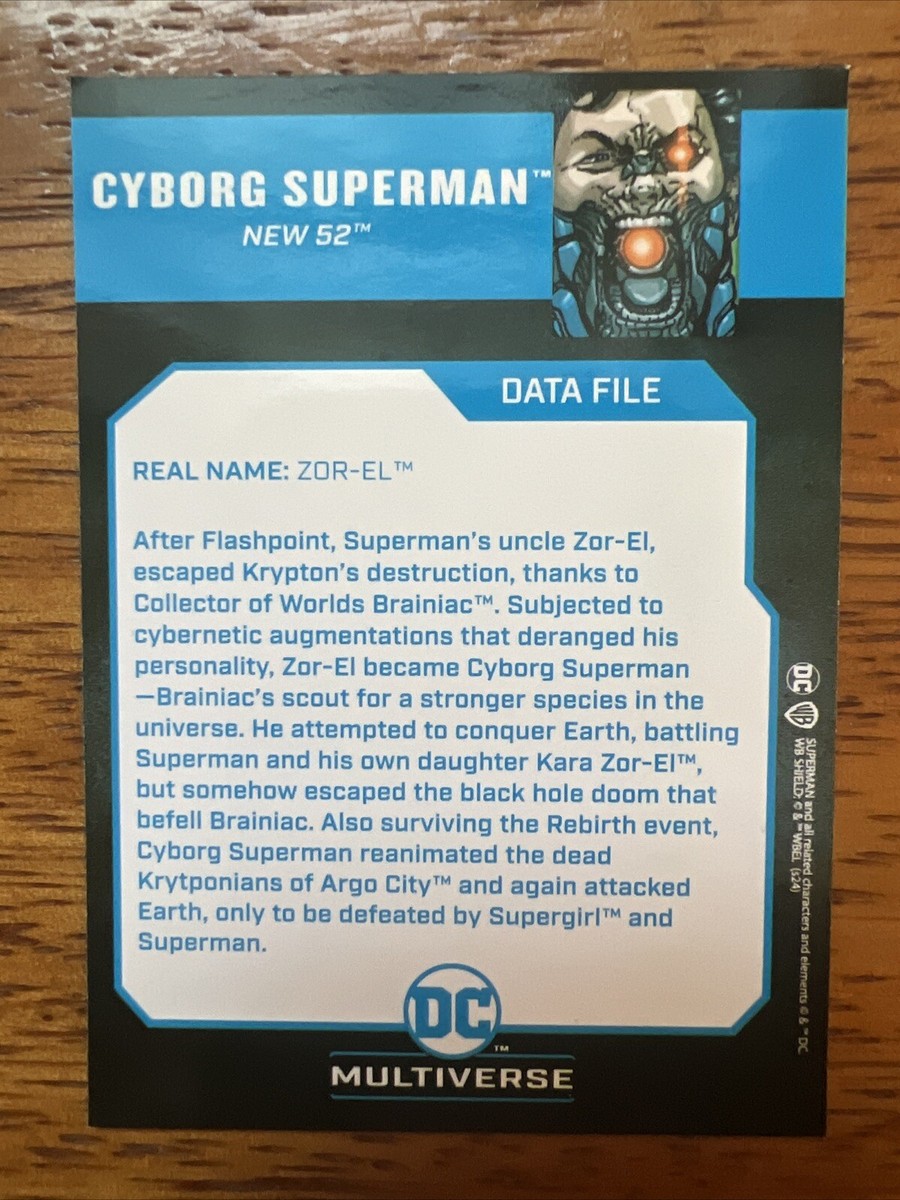 McFarlane DC Multiverse New 52 Cyborg Superman Zor-El